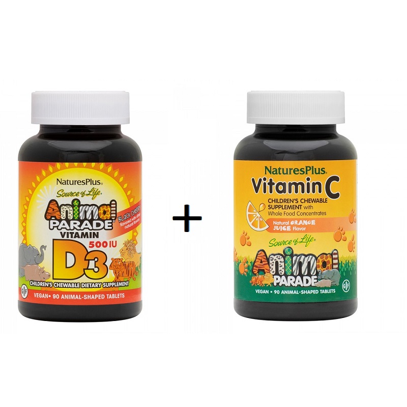 NaturesPlus Animal Parade Vitamin D3 90 animal-shaped tablets | - Arnica
