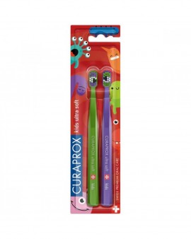 Curaprox CS 5500 Ultra Soft Kids Toothbrush 4-12ετών Duo Special Edition 2τμχ