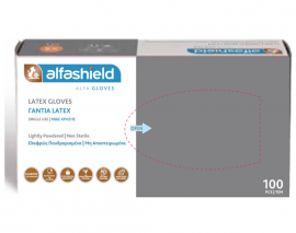 Alfashield Γάντια Latex L 100 τμχ