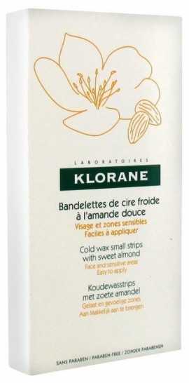Klorane Hair Removal Cold Wax Small Strips With Sweet Almond  6τμχ