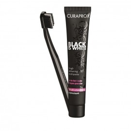 Curaprox Black Is White Toothpaste Whitening Fresh Lime-Mint 90ml & Toothbrush CS 5460