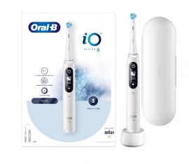 Oral-B iO Series 6 Electric Toothbrush Magnetic White 1pc