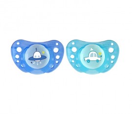 Chicco Physio Air 2 Silicone Orthodontic Physio Soothers 16-36 Months Blue