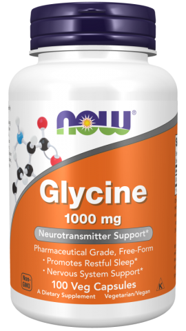 Now Foods Glycine 1000mg 100 Veg Capsules