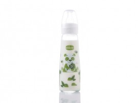 Chicco Simply Glass feeding bottle Silicone teat 0m+ Green Panda 240ml