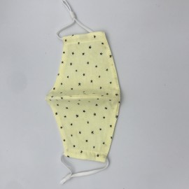 Cotton Protection Mask for children 1pc Yellow with Stars