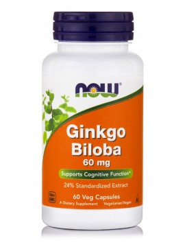 Now Ginkgo Biloba 60mg 60caps