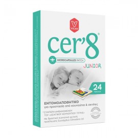 Cer 8 Junior Παιδικά Εντομοαπωθητικά Αυτοκόλλητα Τσιρότα 24τεμ