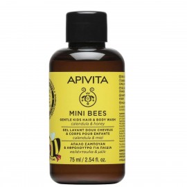 Apivita Mini Bees Απαλό Σαμπουάν & Αφρόλουτρο Για Παιδιά, Καλέντουλα και Μέλι 75ml