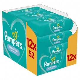 Pampers Fresh Clean Monthly Box 624wipes (12x52wipes)