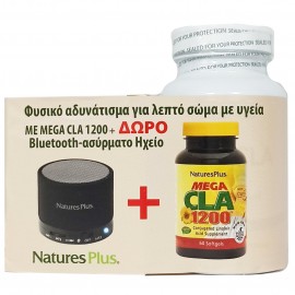 Natures Plus Mega CLA 1200mg 60Caps & Δώρο Ασύρματο Bluetooth