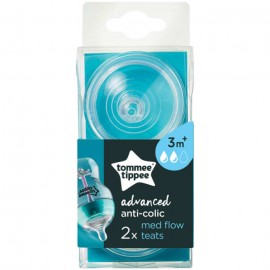 Tommee Tippee Advanced Anti Colic Medium Flow Teats 3m+ 2τεμάχια