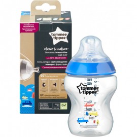 Tommee Tippee Closer to Nature Anti-Colic Baby Bottle 0+ Months 260ml Blue