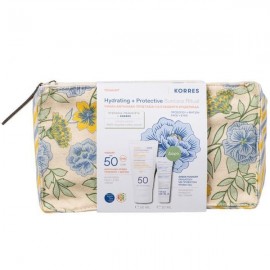 Korres Sun Promo Yoghurt Sunscreen Face and Eyes Cream SPF50, 50ml & Nourishing Probiotic Gel-Cream 20ml