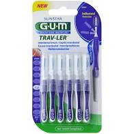 Gum Trav-ler Interdental Brush (1512) Μεσοδόντιο Βουρτσάκι 1.2mm Μωβ, 6τεμ