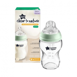 Tommee Tippee Γυάλινο Μπιμπερό Closer to Nature 0m+ 250ml