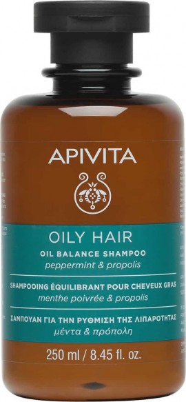 Apivita Oil Balance Shampoo with Peppermint & Propolis 250ml