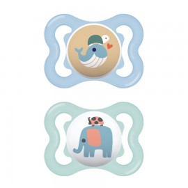 Mam Air Silicone Soother Soother Boy Blue 2-6 Months 2piec.