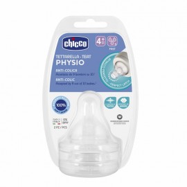 Chicco Physio Silicone Teat Fast Flow 4m+ 2pcs