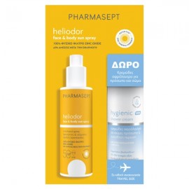 Pharmasept Promo Heliodor Face & Body Sun Spray SPF50 165g & Hygienic Shower Cream 100ml