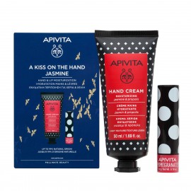 Apivita Promo A Kiss On The Hand Jasmine Hand Cream 50ml & Lip Care Pomegranate 4,4gr