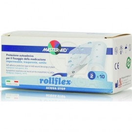 Master Aid Rollflex Acqua Stop Αυτοκόλλητη Διαφανής Μεμβράνη Για Επικάλυψη Και Στερέωση Της Γάζας 10m x 2cm