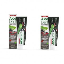 Optima AloeDent Activated Charcoal Toothpaste Double Pack 2x100ml