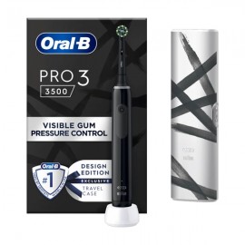 Oral-B Pro 3 3500 Cross Action Black Design Edition + Travel Case