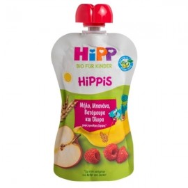 Hipp Hippis Fruit Pulp with Apple, Banana, Raspberries & Whole Grains 100gr