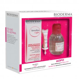 Bioderma Promo Pack Sensibio Light Cream Ενυδατική & Καταπραϋντική Κρέμα για το Κανονικό/Μικτό & Ευαίσθητο Δέρμα, 40 ml & ΔΩΡΟ Sensibio H2O Νερό Καθαρ …