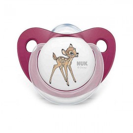 Nuk Disney Classics Bambi Ροζ Πιπίλα Σιλικόνης 0-6 μηνών, 1τεμ