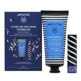 Apivita Promo A Kiss On The Hand Hypericum Hand Cream 50ml & Cocoa Butter Lip Care 4.4g