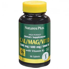 NaturesPlus Cal/Mag/Vit D3 With Vitamin K2 90 ταμπλέτες