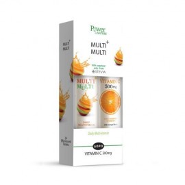 Power of Nature Multi+Multi με Στέβια + ΔΩΡΟ Ultra Vitamin C 500mg 20 αναβράζοντα δισκία