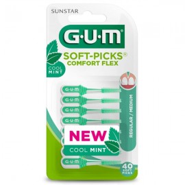 Gum Soft Picks Comfort Flex Cool Mint (670) Medium 40τεμ