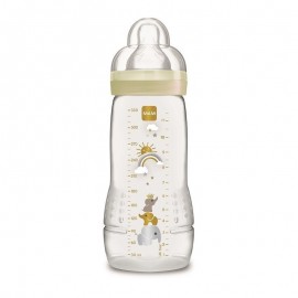 Mam Easy Active Baby Bottle Πλαστικό Μπιμπερό, Θηλή Σιλικόνης 4m+ White Elephant 330ml