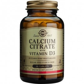 Solgar Calcium Citrate with Vitamin D3 60 tablets