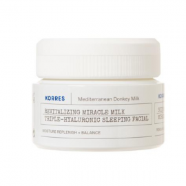 Korres Revitalizing Miracle Milk Triple-Hyaluronic Sleeping Facial Κρέμα Νυκτός για Ενυδάτωση & Θρέψη με Γάλα Γαϊδούρας 40ml