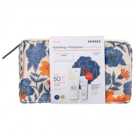 Korres Sun Promo Yoghurt Sunscreen Face Cream Tinted Spf50, 50ml & Nourishing Probiotic Gel-Cream 20ml