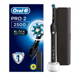 Oral-B Pro2 2500 Black Edition Ηλεκτρική Οδοντόβουρτσα + ΔΩΡΟ Θήκη Ταξιδίου