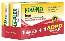 Natures Plus PROMO Hema Plex Iron 30 Ταμπλέτες - ΔΩΡΟ 10 Ταμπλέτες