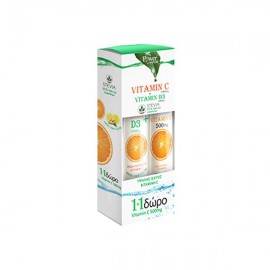 Power of Nature 1+1 Gift with Vitamin C & Vitamin D3, 20eff.tabs & Vitamin C 500mg, 20eff.tabs