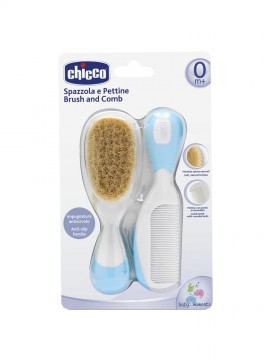 Chicco Brush and Comb 0 Month and + Blue