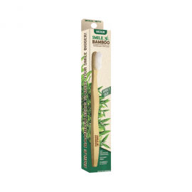 Smile Bamboo Toothbrush for Adult Medium White