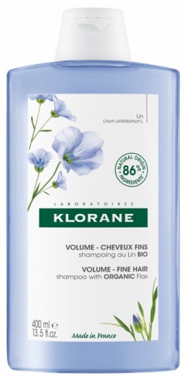 Klorane Volume - Fine Hair Shampoo with Organic Flax 400ml