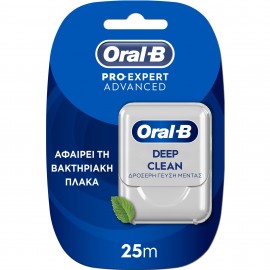 Oral-B Pro-Expert Advanced Deep Clean Οδοντικό Νήμα με Κερί & Δροσερή Γεύση Μέντας 25m, 1τεμ