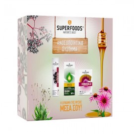 Superfoods Promo Ανοσοποιητικό Σύστημα με Sambucus 20eff. tabs, Anasa Σιρόπι για Βήχα, 120ml & Εχινάτσια x3, 30caps