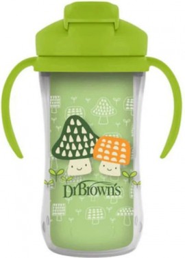Dr. Browns Κύπελλο Θερμός με Καλαμάκι 12m+ Πράσινο 300ml