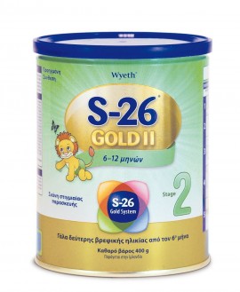 S-26 Gold No2 Γάλα 2ης Βρεφικής Ηλικίας 400gr