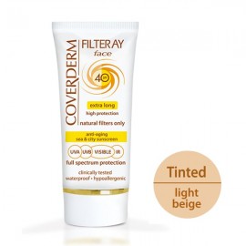 Coverderm Filteray Tinted Light Beige Face Cream SPF40 50ml